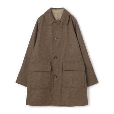 d*d様 最終価格✨極美品✨ドゥロワー リバーシブル ウール×シルク ベルト コ 新品同様】ドゥロワー リバーシブル ウール×シルク ノーカラー ベルト