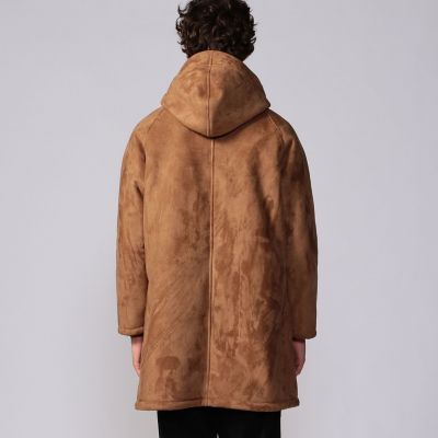 【新品未使用】トゥモローランド エコムートン フーデッドコート キャメル色 S 新品未使用】トゥモローランド エコムートン フーデッドコート