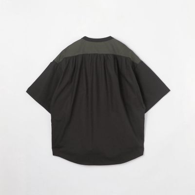 コットン天竺　シャツコンビデザインカットソー