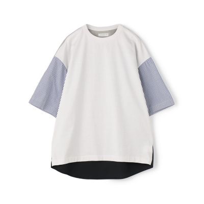 ＜TOMORROWLAND (Men)＞コットン天竺　シャツコンビショートスリーブカットソー