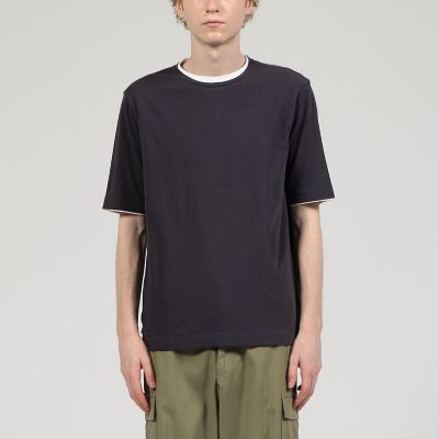 ストレッチ天竺　レイヤードＴシャツ