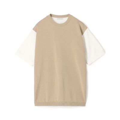 ＜TOMORROWLAND (Men)＞コットン　ニットコンビＴシャツ