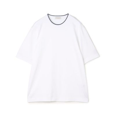 スーピマコットン　ニットコンビ　ハーフスリーブカットソー