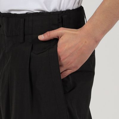 コットンシャンブレー　２プリーツ　ショートパンツ