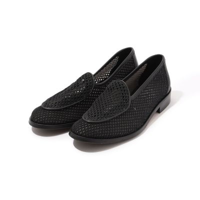 ＳＯＬＯＶＩＥＲＥ　ＪＡＣＱＵＥ　ＮＥＷ　レザーメッシュ　スリッポン