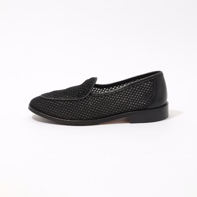 ＳＯＬＯＶＩＥＲＥ　ＪＡＣＱＵＥ　ＮＥＷ　レザーメッシュ　スリッポン
