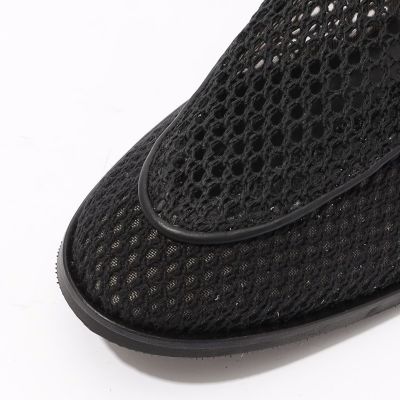 ＳＯＬＯＶＩＥＲＥ　ＪＡＣＱＵＥ　ＮＥＷ　レザーメッシュ　スリッポン