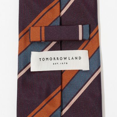 TOMORROWLAND シルク レジメンタルストライプタイ