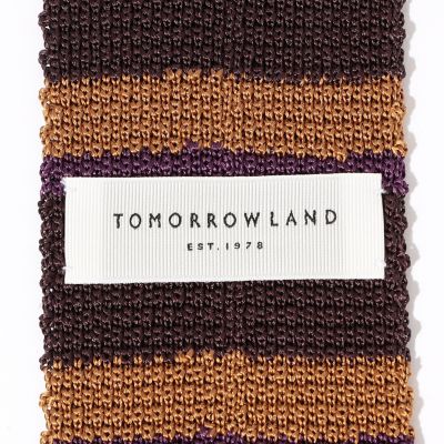 TOMORROWLAND シルク ボーダーニットタイ | TOMORROWLAND