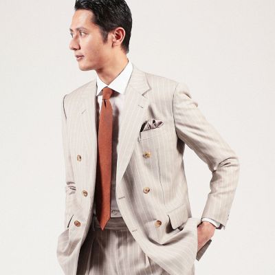 Fratelli Luigi シルク ソリッドニットタイ