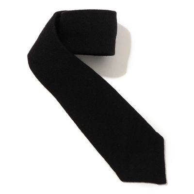 Fratelli Luigi シルク ソリッドニットタイ　黒 Frattelli Luigi ウールニットタイ | TOMORROWLAND (Men