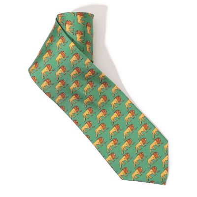 KINLOCH シルク アニマルモチーフ プリントネクタイ