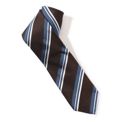 STEFANO BIGI シルク レジメンタルネクタイ | TOMORROWLAND