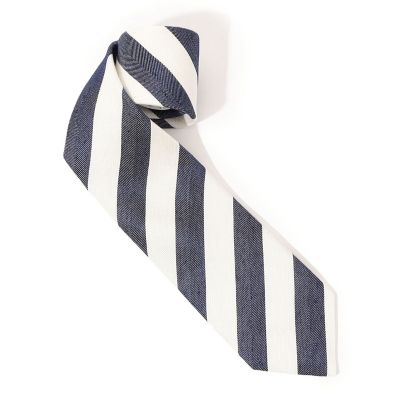 ＜TOMORROWLAND (Men)＞ＴＯＭＯＲＲＯＷＬＡＮＤ　リネンシルク　レジメンタルネクタイ