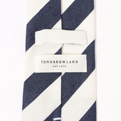 ＴＯＭＯＲＲＯＷＬＡＮＤ　リネンシルク　レジメンタルネクタイ