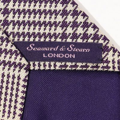 Ｓｅａｗａｒｄ　＆　Ｓｔｅａｒｎ　シルク　グレンチェック　ネクタイ