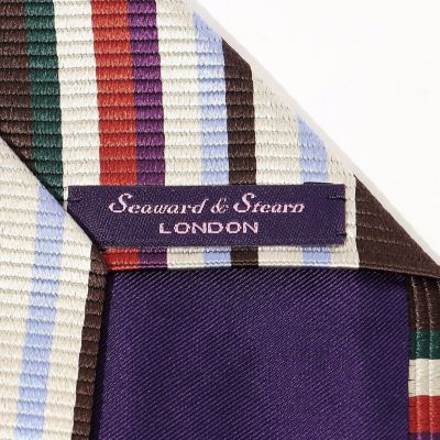 Seaward & Stearn レジメンタル柄　ネクタイ Seaward ＆ Stearn シルク レジメンタルネクタイ