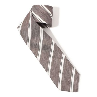 ＜TOMORROWLAND (Men)＞ＳＴＥＦＡＮＯ　ＢＩＧＩ　リネンコットンシルク　レジメンタルネクタイ