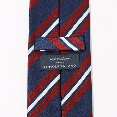 STEFANO BIGI × TOMORROWLAND レジメンタル　ネクタイ STEFANO BIGI シルク レジメンタルネクタイ