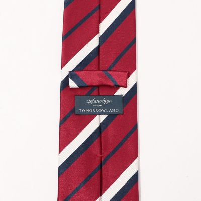 STEFANO BIGI シルク レジメンタルネクタイ | TOMORROWLAND