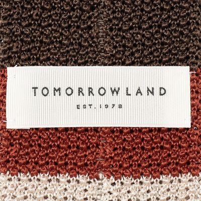 TOMORROWLAND シルク ボーダーニットタイ | TOMORROWLAND
