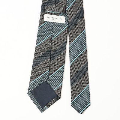 極美品♪トゥモローランド　シルク×ウ―ルレジメンタルタイ TOMORROWLAND シルク レジメンタル ネクタイ