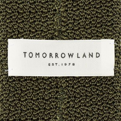 【TOMORROW LAND】ブラックニットタイ 日本製 TOMORROWLAND シルク ボーダーニットタイ｜トゥモローランド