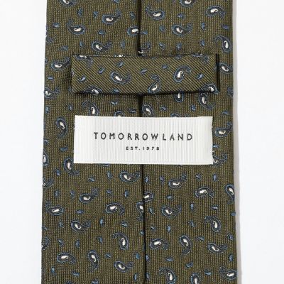 ＴＯＭＯＲＲＯＷＬＡＮＤ　シルクジャガード　ペイズリーネクタイ