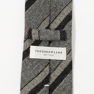 THOM BROWNE ネクタイ　レジメンタル TOMORROWLAND ウール レジメンタルストライプネクタイ