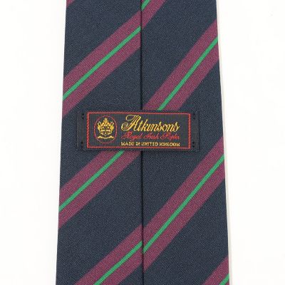 Atkinsons アイリッシュポプリン レジメンタルストライプ