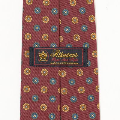 Atkinsons アイリッシュポプリン 小紋柄ネクタイ