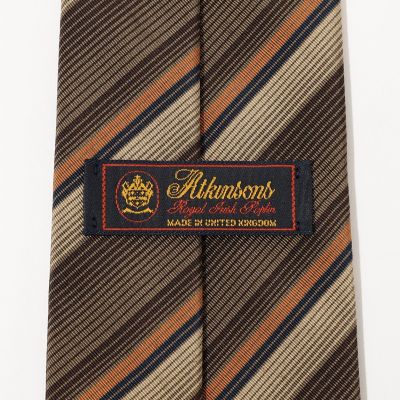 Atkinsons アイリッシュポプリン レジメンタルストライプ