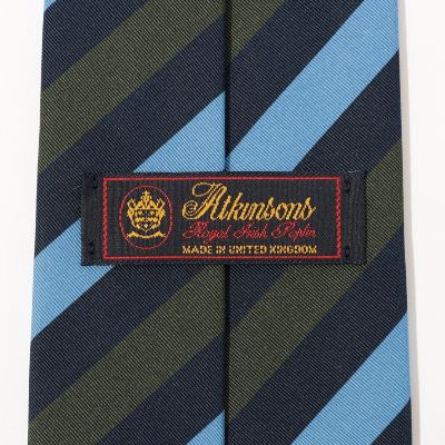 Atkinsons アイリッシュポプリン レジメンタルストライプ