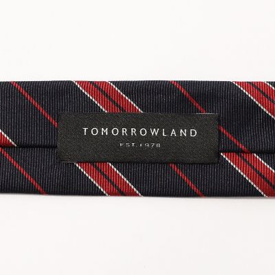 TOMORROWLAND シルク レジメンタルストライプナロータイ