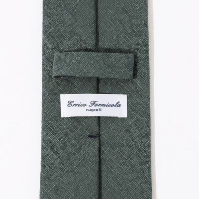 ERRICO FORMICOLA ウールシルク ソリッドネクタイ