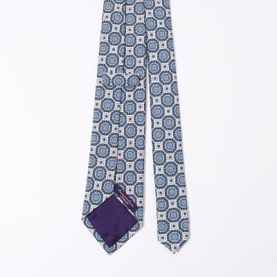 Seaward＆Stearn シルクプリント小紋柄ネクタイ