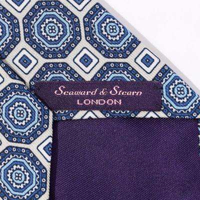 Seaward＆Stearn シルクプリント小紋柄ネクタイ