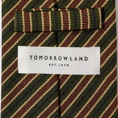 TOMORROWLAND シルク レジメンタルストライプタイ