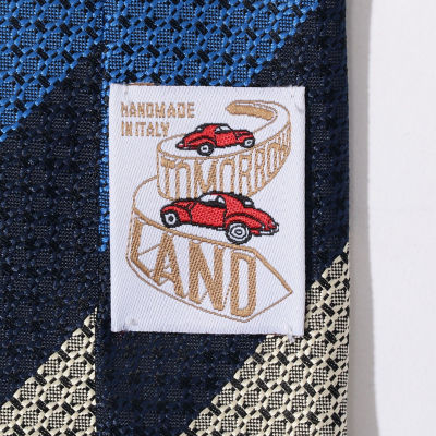 【新品 シルク イタリア製】TOMORROWLAND レジメンタルストライプタイ TOMORROWLAND シルク スフォデラート レジメンタル