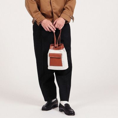 the dilettante レザー×ファブリックコンビ ダッフル
