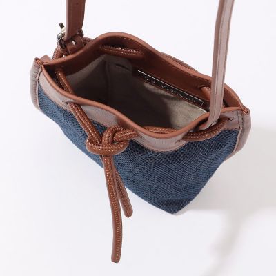 ｔｈｅ　ｄｉｌｅｔｔａｎｔｅ　レザー×ファブリック　２ｗａｙサコッシュ