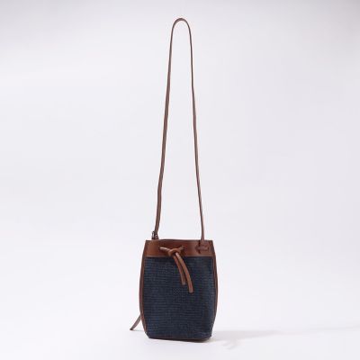 ｔｈｅ　ｄｉｌｅｔｔａｎｔｅ　レザー×ファブリック　２ｗａｙサコッシュ