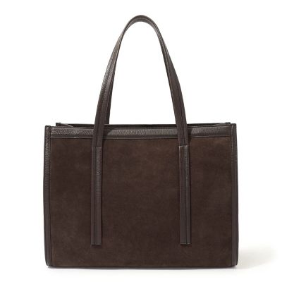 【送料無料】TOMORROWLAND (Men)/トゥモローランド TOMORROWLAND シュリンクレザー×スウェードコンビ トートバッグ 49Dブラウン 旅行用かばん・バッグ【三越伊勢丹/公式】