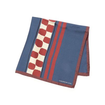 ブロッキングシグネチャートリム ポケットチーフ