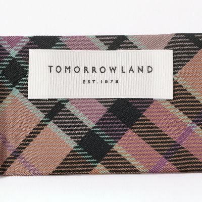 【タイムセール：６月３０日（月）午前９時３０分迄】ＴＯＭＯＲＲＯＷＬＡＮＤ　シルクプリント　スカーフタイ