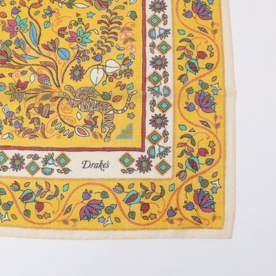 Drake's TIGER GARDEN PRINT BANDANA
