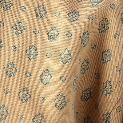 コットンキュプラ　チェックプリントボタンダウンシャツ