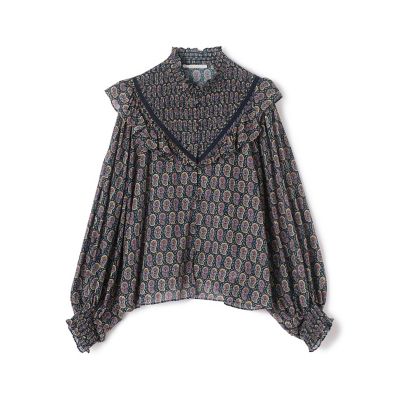 ISABEL MARANT EYDEN レーヨン プリントロングスリーブブラウス ISABEL MARANT EYDEN レーヨン プリントロングスリーブブラウス