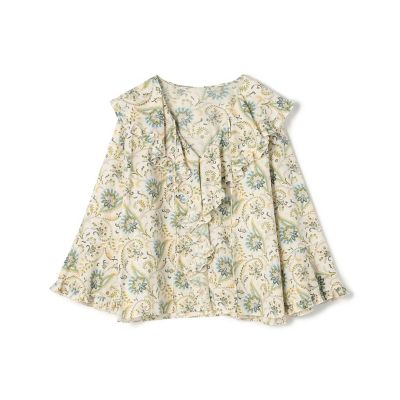 ＜maison TOMORROWLAND＞コットンプリントフリルブラウス