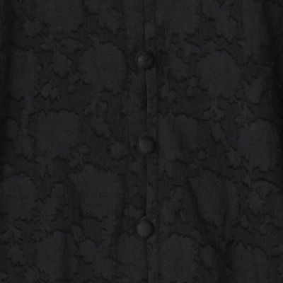 コットンカットジャカード　クロップドブラウス